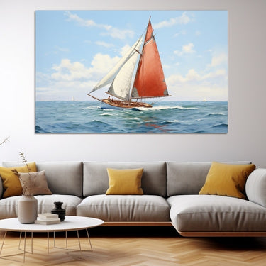 Boat on Sea Painting